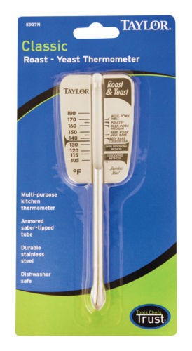 Taylor Roast ＆amp; Yeast Thermometer Meat 105 To 185 Deg F 6-1/2
